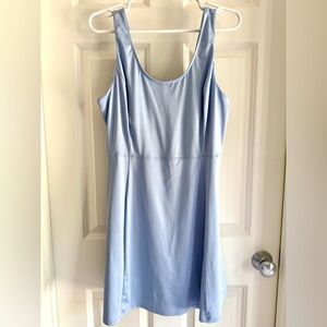 Columbia Light Blue Sleeveless Pickleball Sports Dress w pockets Size L